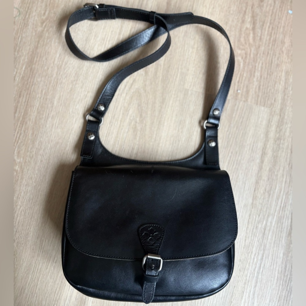 Patricia Nash London Leather Saddle Bag | Heritage Collection | Suede Interior